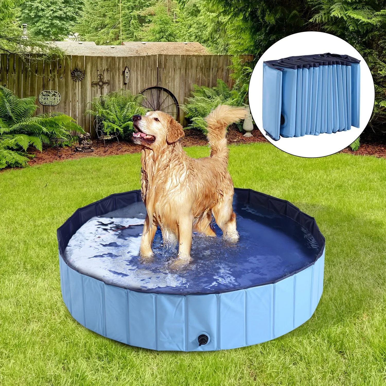 Φ140 x 30H cm Pet Swimming Pool-Blue