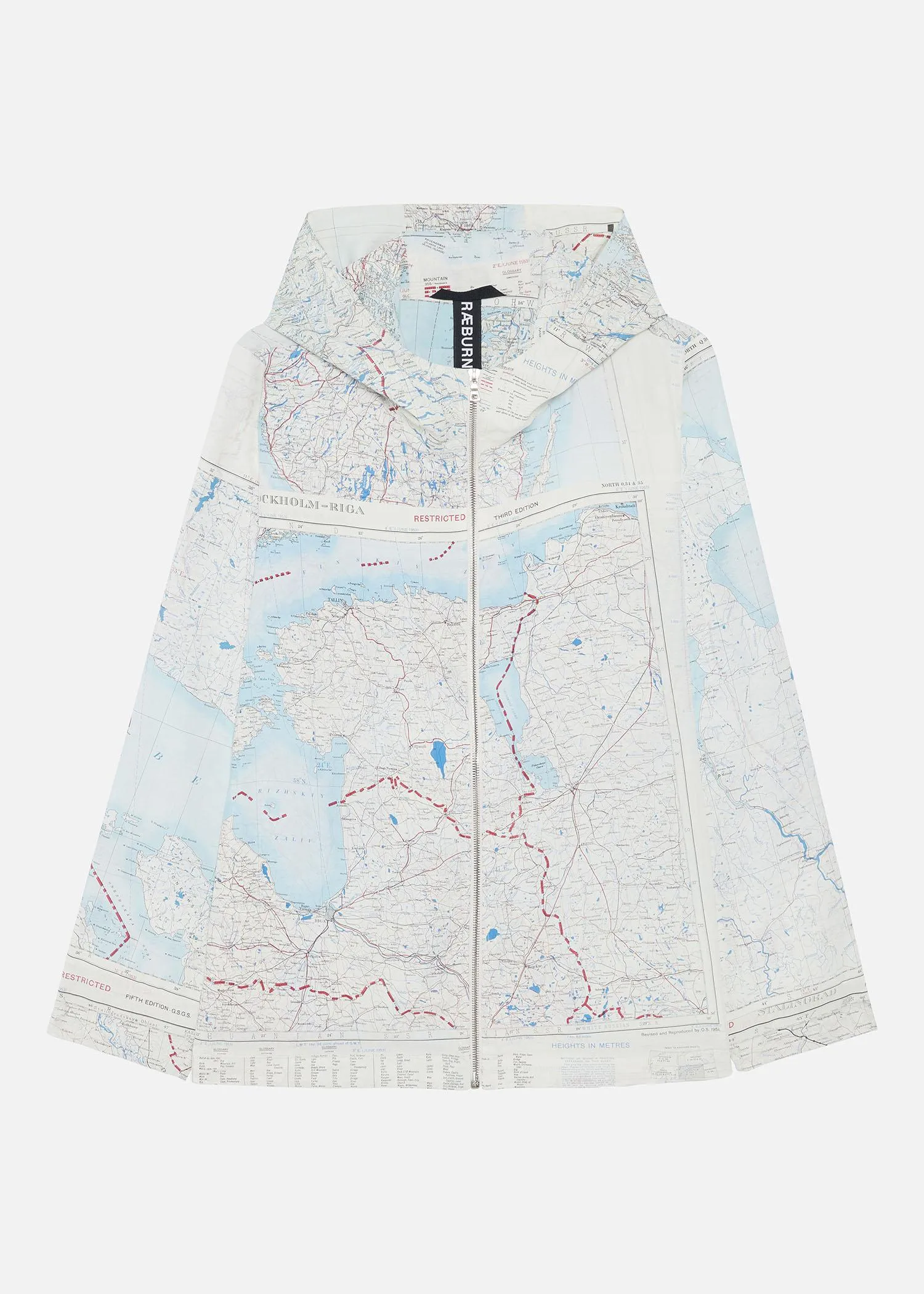 1950s SILK MAP ANORAK AERONAUTICAL MAPS