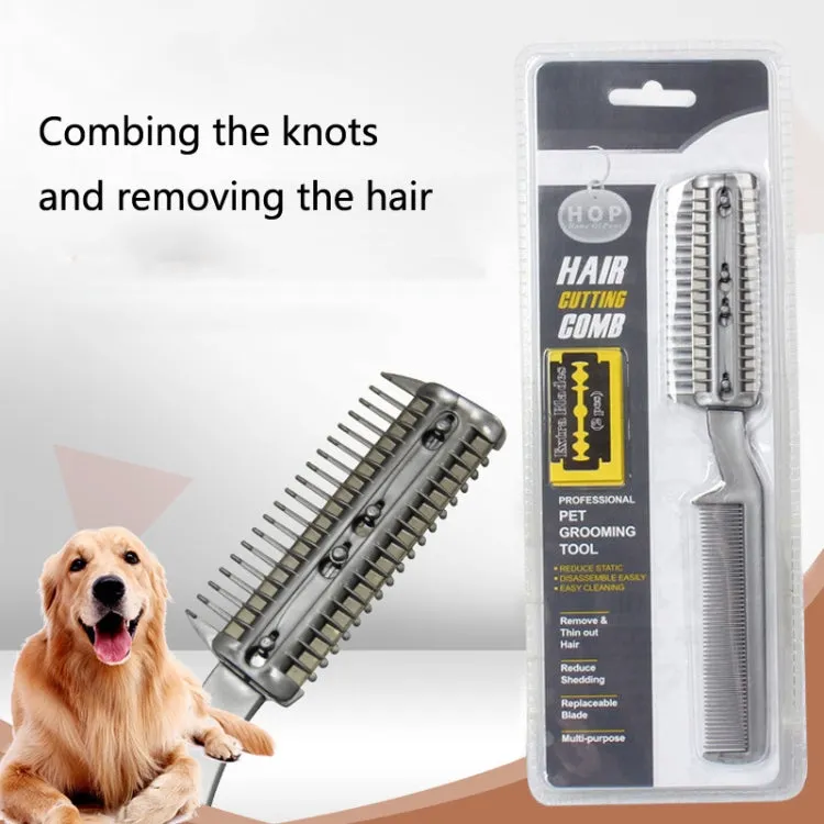 2 PCS Pet Cleaning Dead Hair Hair Removal Knife Soft Hair Removal Comb