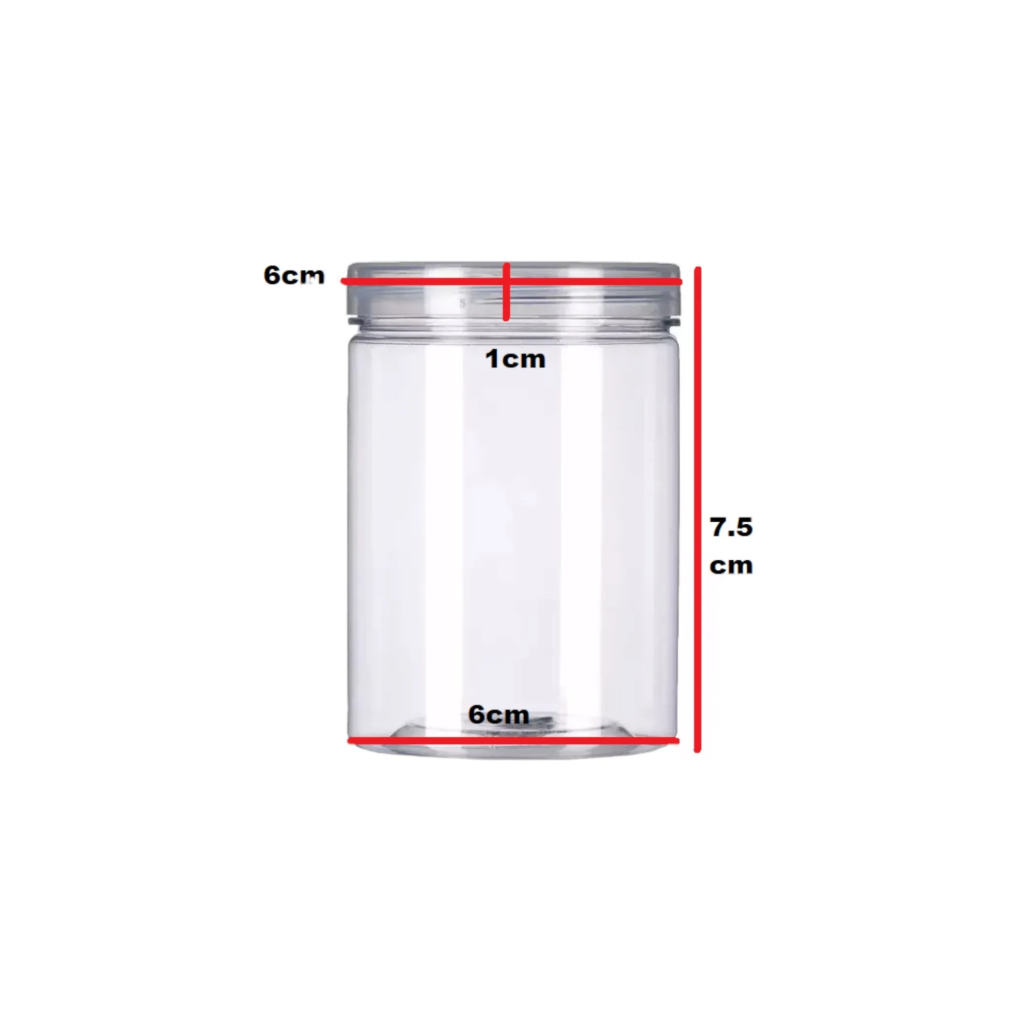 200ml PET Plastic Jar Bottle with Lid Crystal Clear