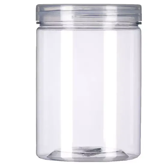 200ml PET Plastic Jar Bottle with Lid Crystal Clear