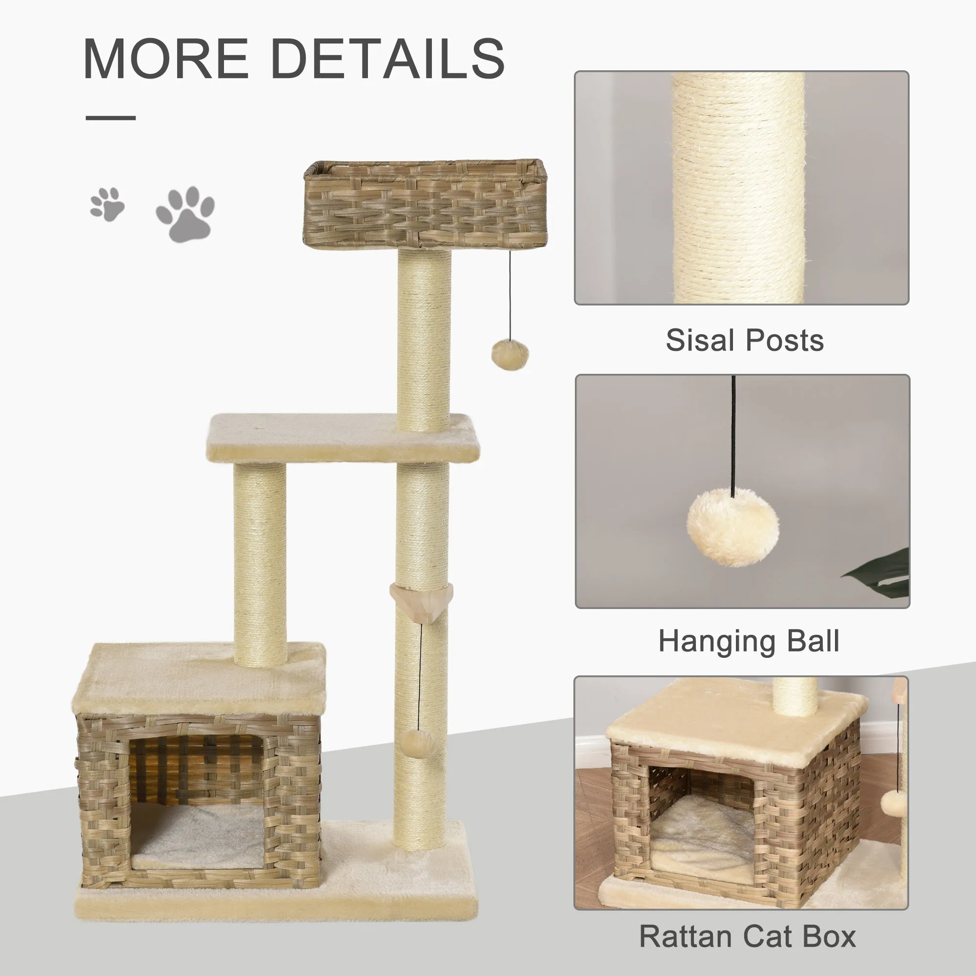 43" Cat Tree Condo Activity Centre - Beige