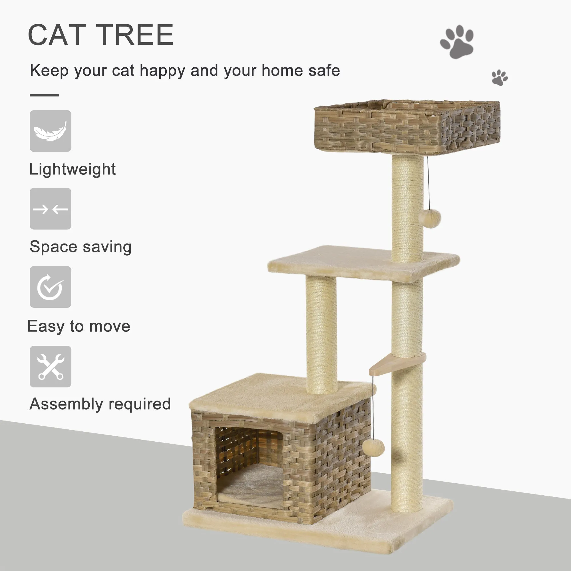 43" Cat Tree Condo Activity Centre - Beige