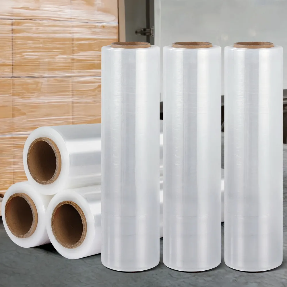 500mm x 400m Stretch Film Pallet Shrink Wrap 6 Rolls Package Use Plastic Clear