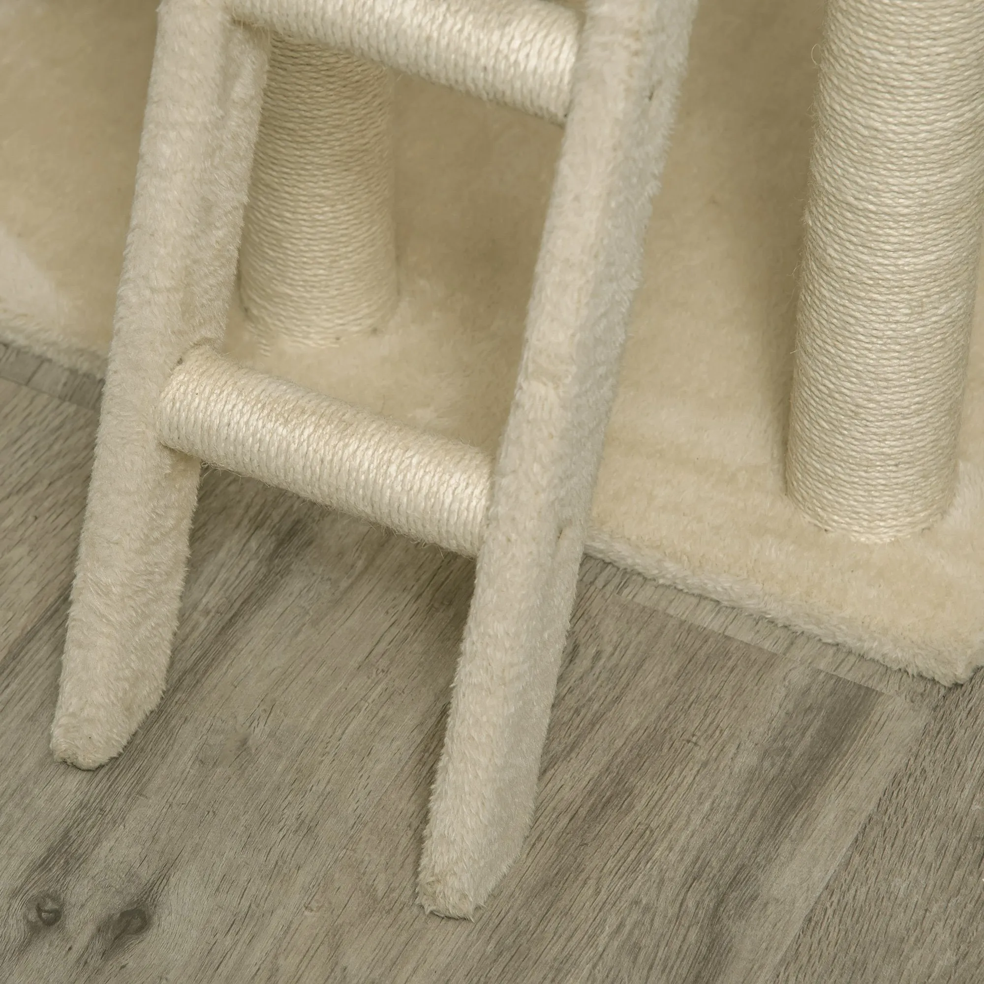 52" Cat Tree Activity Center with Scratching Posts - Beige