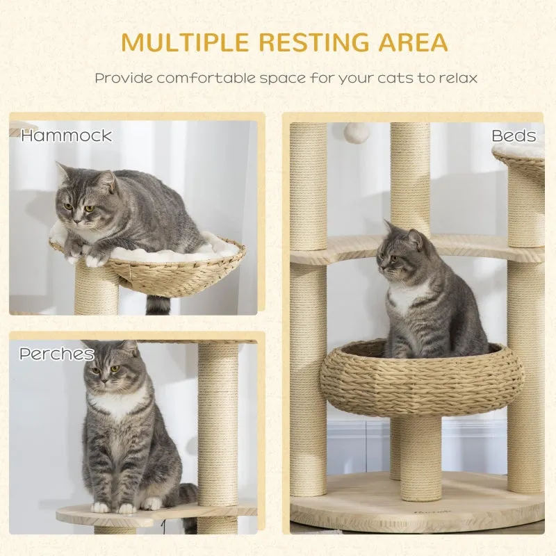 57" Cat Tree Tower - Natural