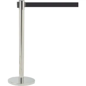 AARCO Products HS-10BK Crowd Control Stanchion