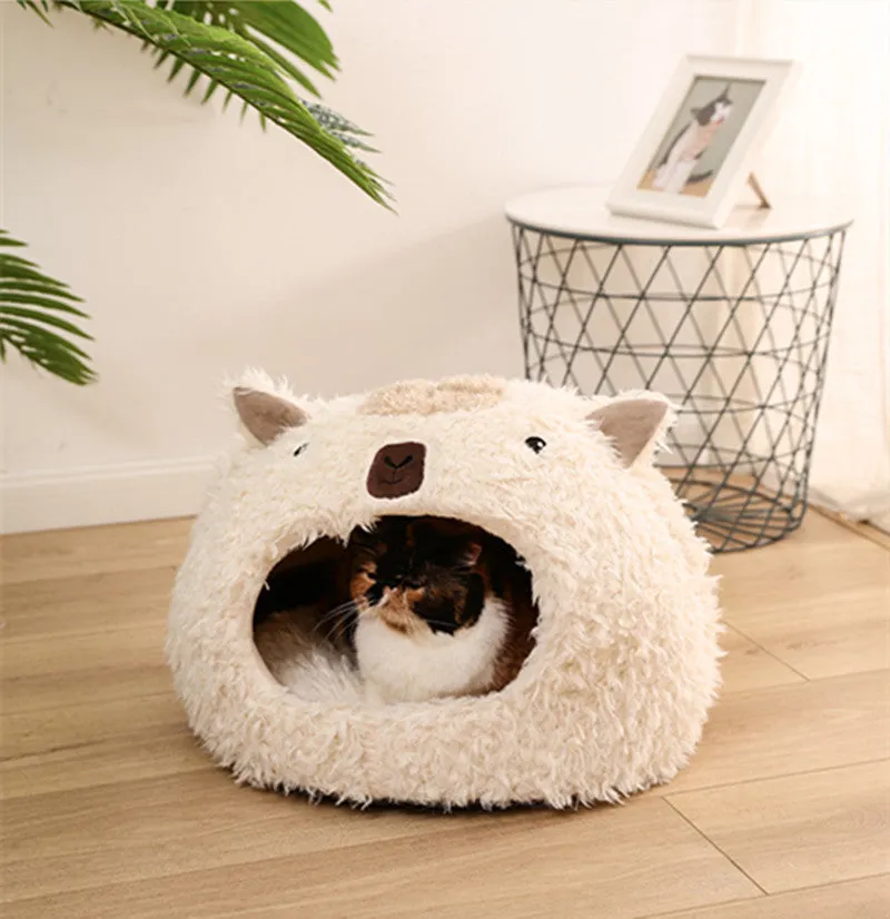 Alpaca Dog and Cat Plush Bed