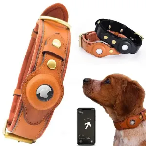 Anniepaw New Removable Locating Pet Collar AirTag Collar Anti-Lost Dog Tracker Protective Case Dog Collar Outdoors Walking Pet Supplies