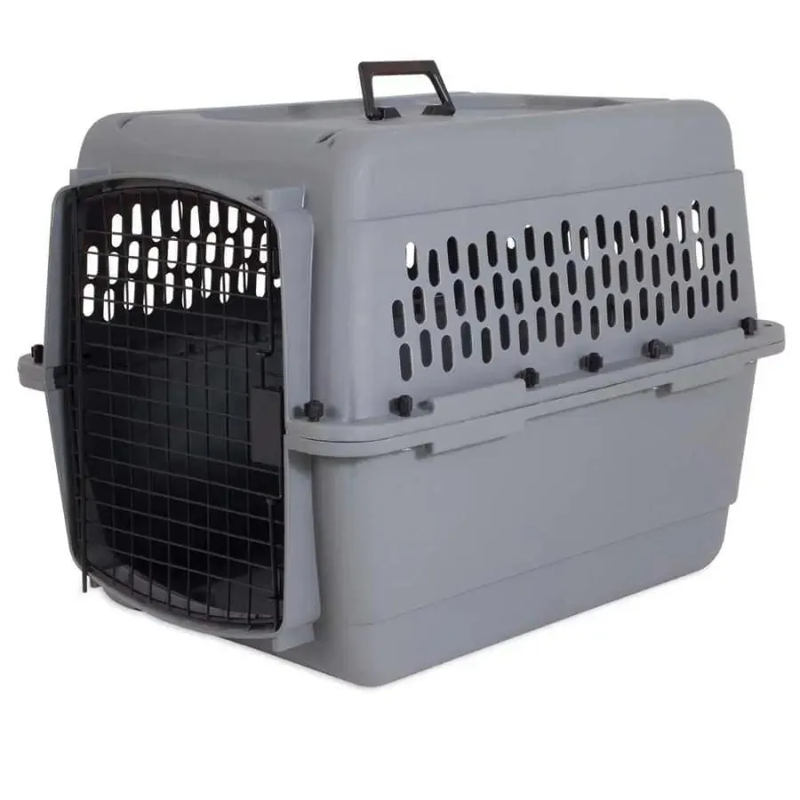 Aspen Traditional Dog Kennel Hard-Sided Gray