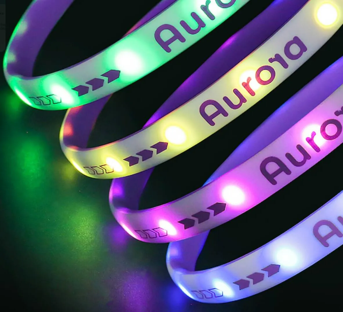 Aurora Led Light Pet Safety Dog Collar for Night Walking