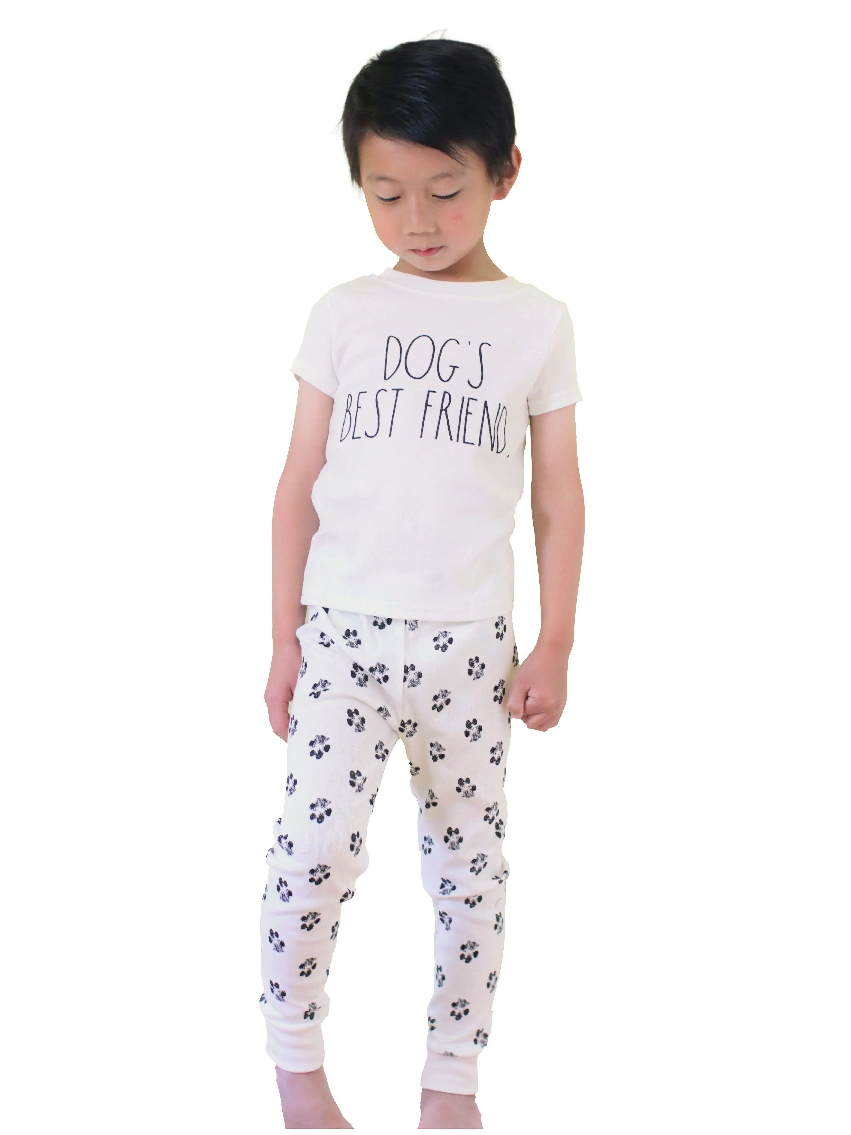 Boy's "DOGS BEST FRIEND" Short Sleeve Tee and Jogger Pajama Set