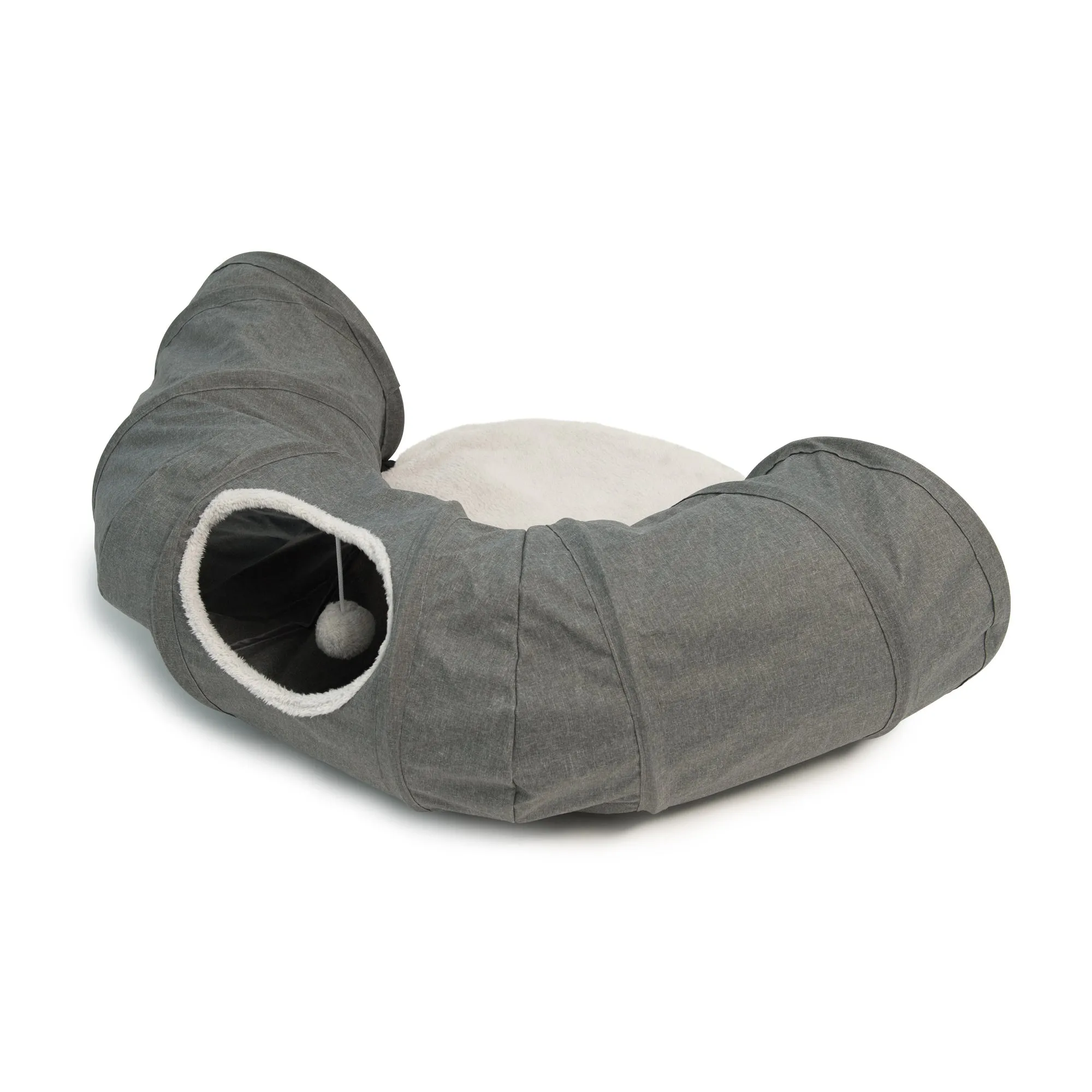 Catit Vesper Cat Tunnel with Sleeping Cushion in Gray