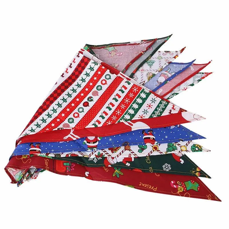 Christmas Dog Bandanas Pet Fashion Towel