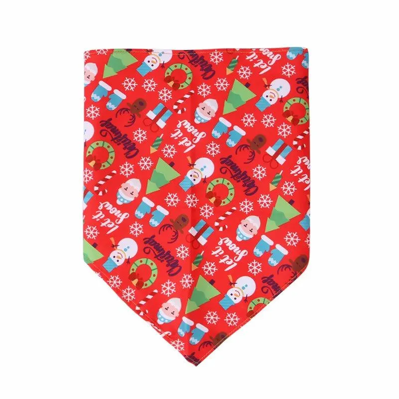 Christmas Dog Bandanas Pet Fashion Towel