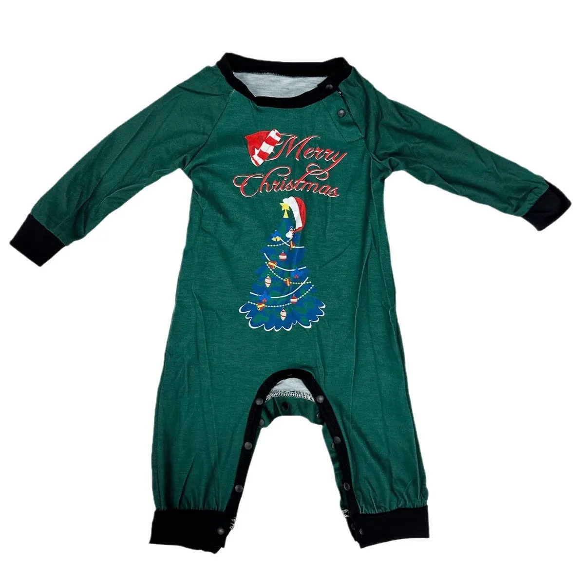 Christmas Tree Monogrammed Holiday Parent-Child Pajama Set