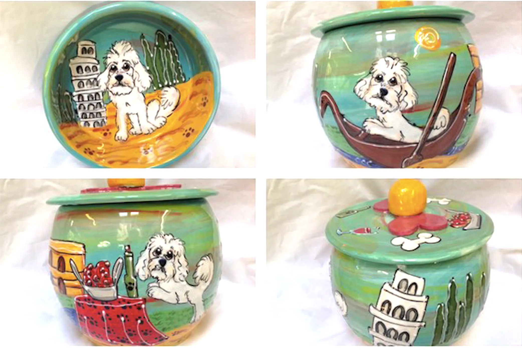 Ciao Italy Maltese Dog Bowl