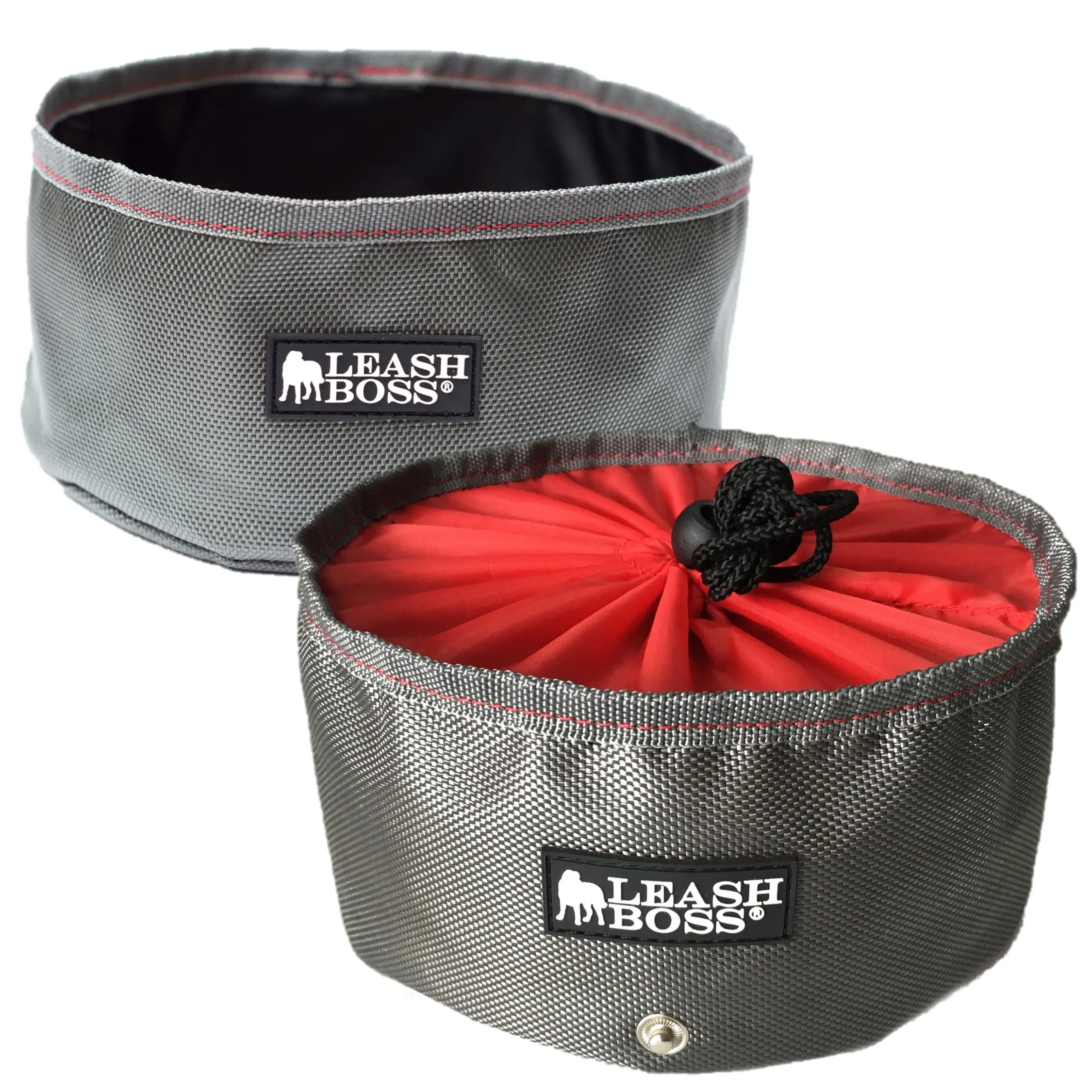 Collapsible Dog Bowl Set - 2x Large Food & Water Bowls for Travel