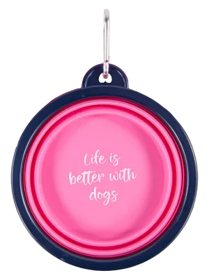 Collapsible Travel Dog Bowls - Life Is Better With Dogs