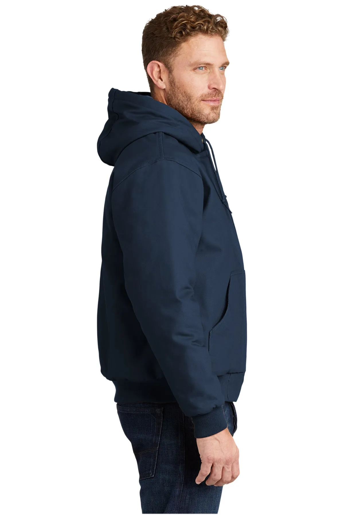 CornerStone Tall Duck Cloth Hooded Work Jacket, Navy