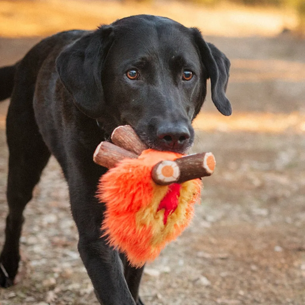 Cozy Camp Fire Plush Dog Toy