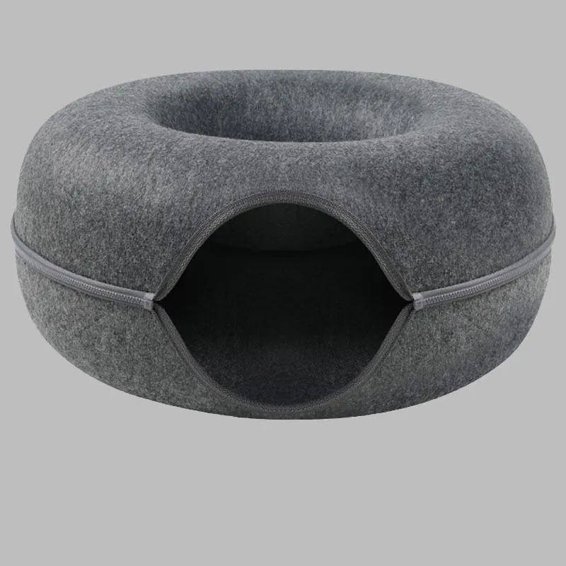 Cozy Cat Cave Bed - Donut Cat Bed Cave