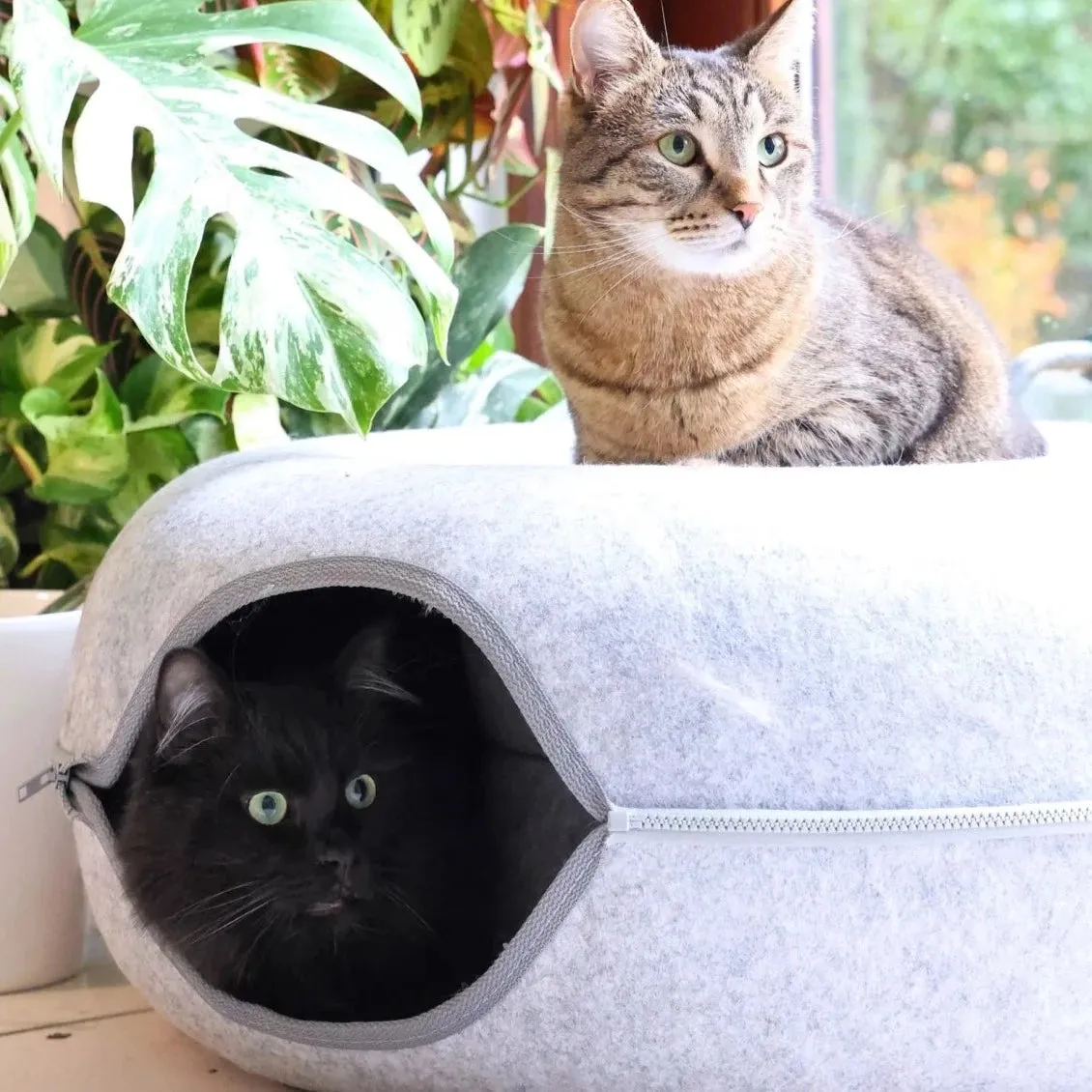 Cozy Cat Cave Bed - Donut Cat Bed Cave