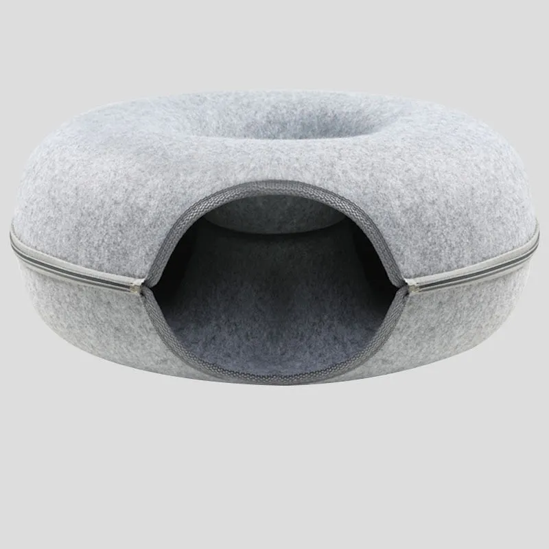 Cozy Cat Cave Bed - Donut Cat Bed Cave