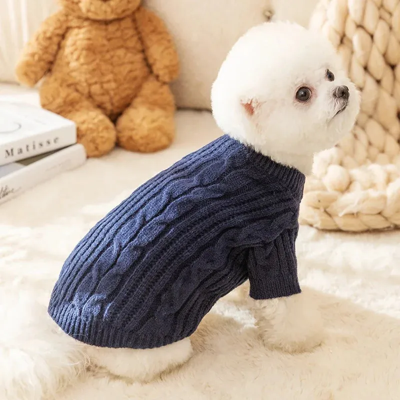 Cozy Knit Winter Dog Sweater