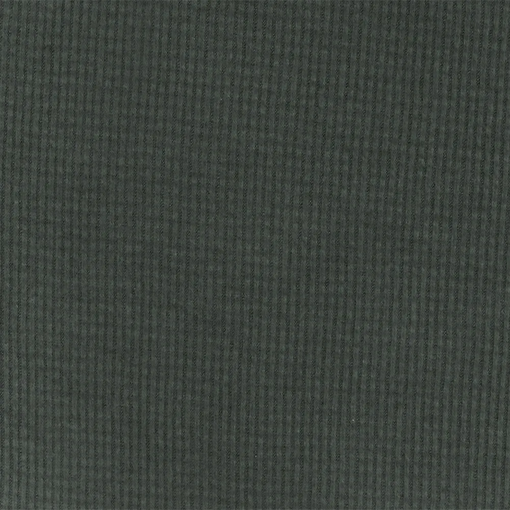 Dark Smoked Gray Solid Stretch Rayon Brushed 2X2 Rib Knit Fabric