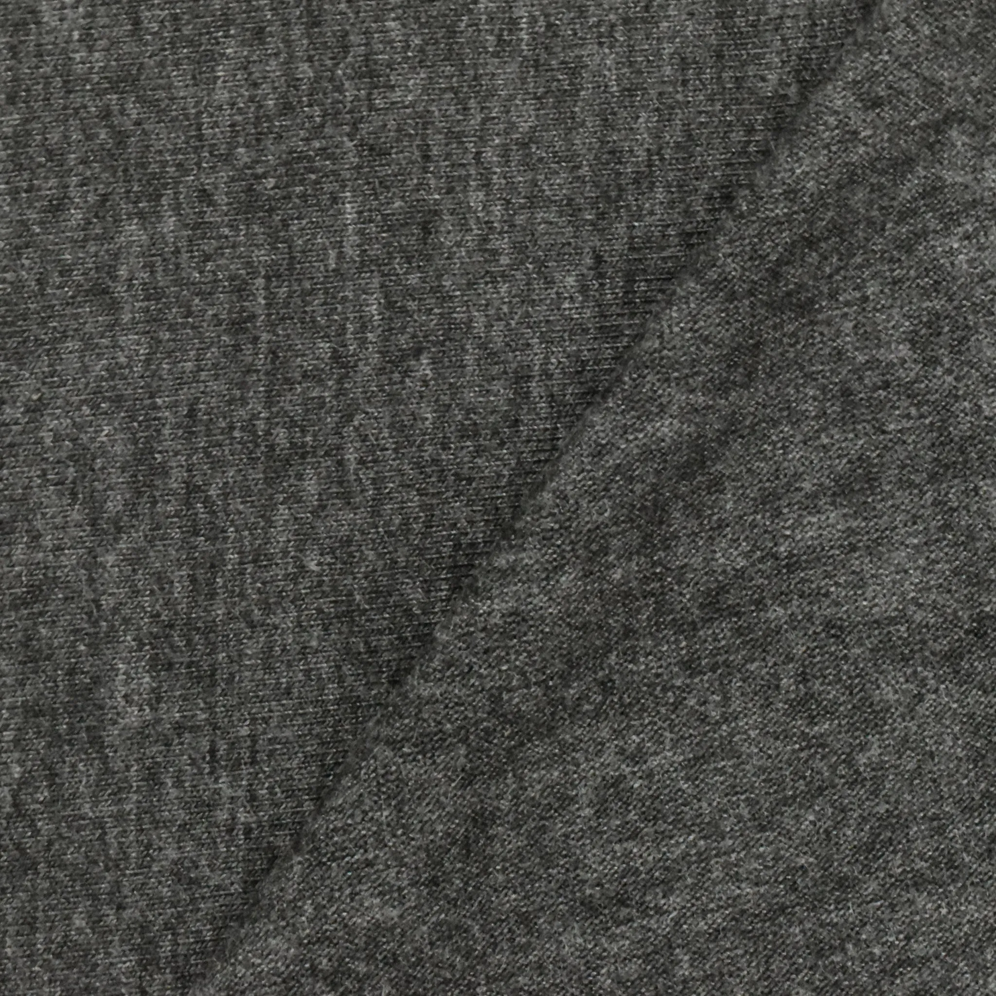 Deep Heather Gray Stretch Jersey Knit Fabric