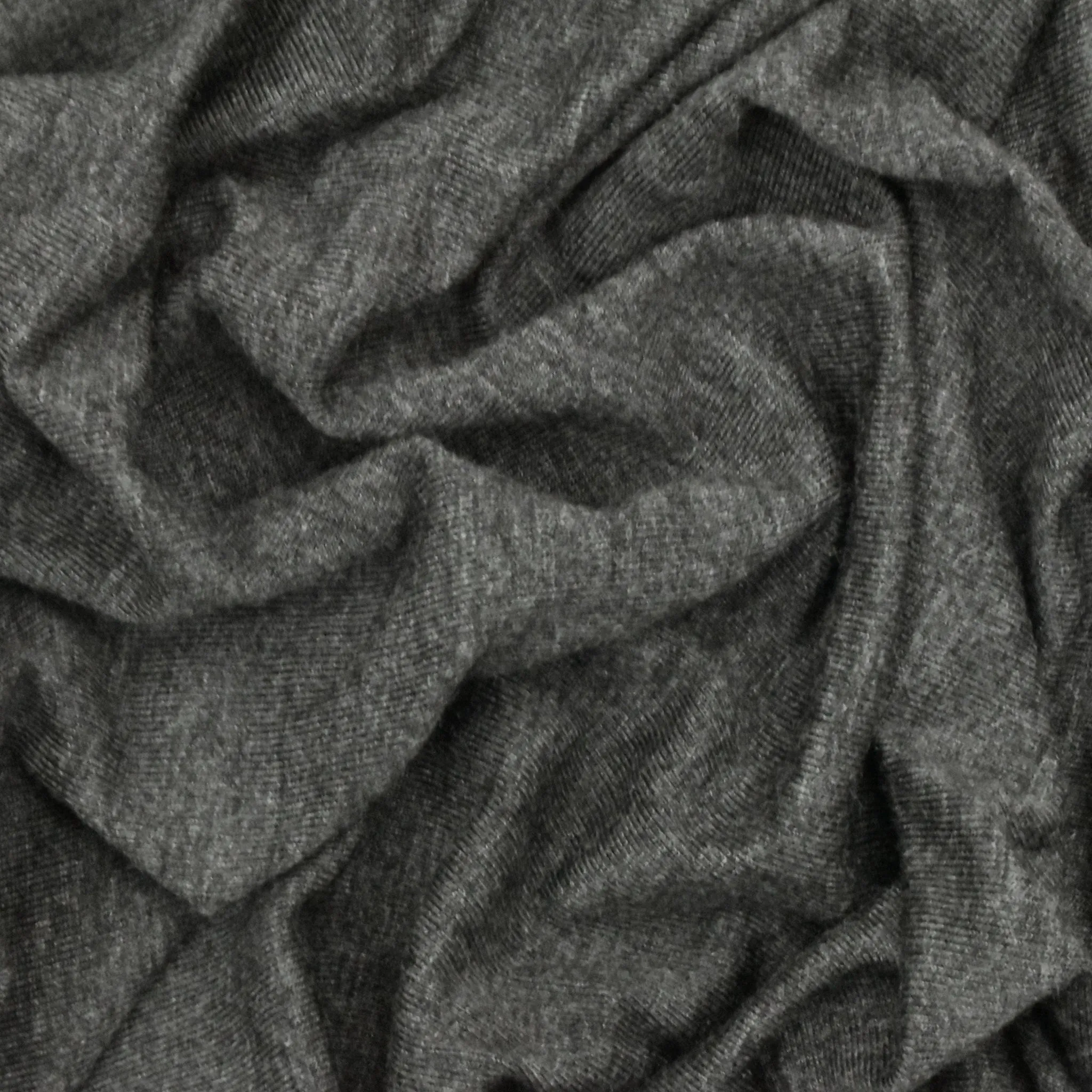 Deep Heather Gray Stretch Jersey Knit Fabric