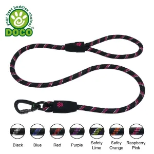 DOCO® 5ft Reflective Rope Dog Leash w/ Click & Lock Snap (3/8" Width x 5ft)