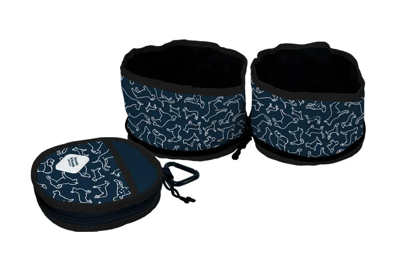 Double Zippered Travel Dog Bowls