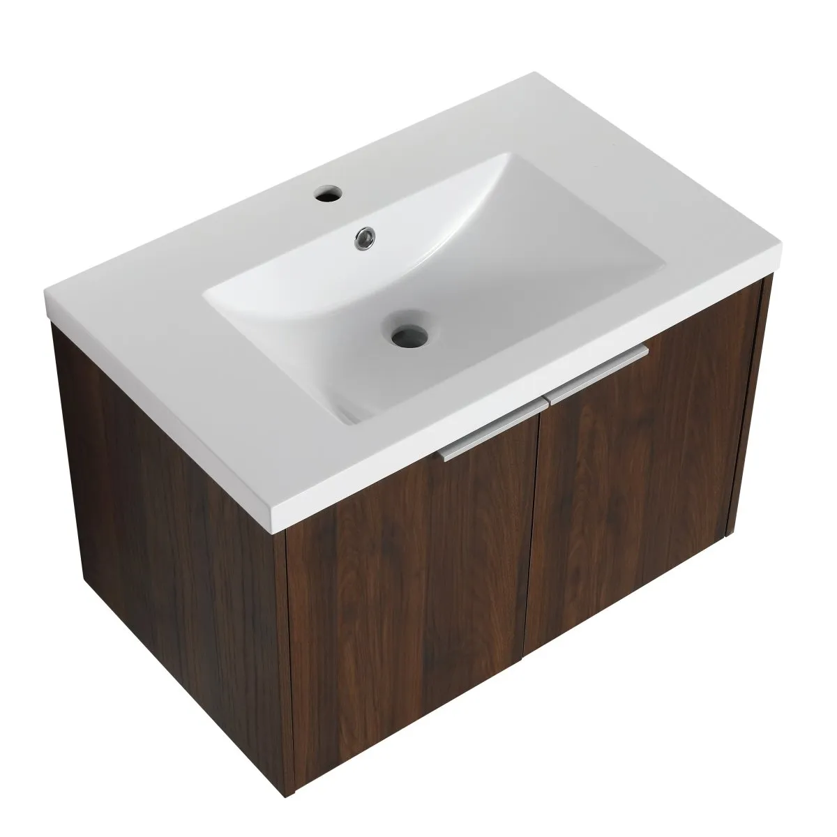 ExBrite 30'' Soft Close Doors Bathroom Vanity With Sink For Small Bathroom