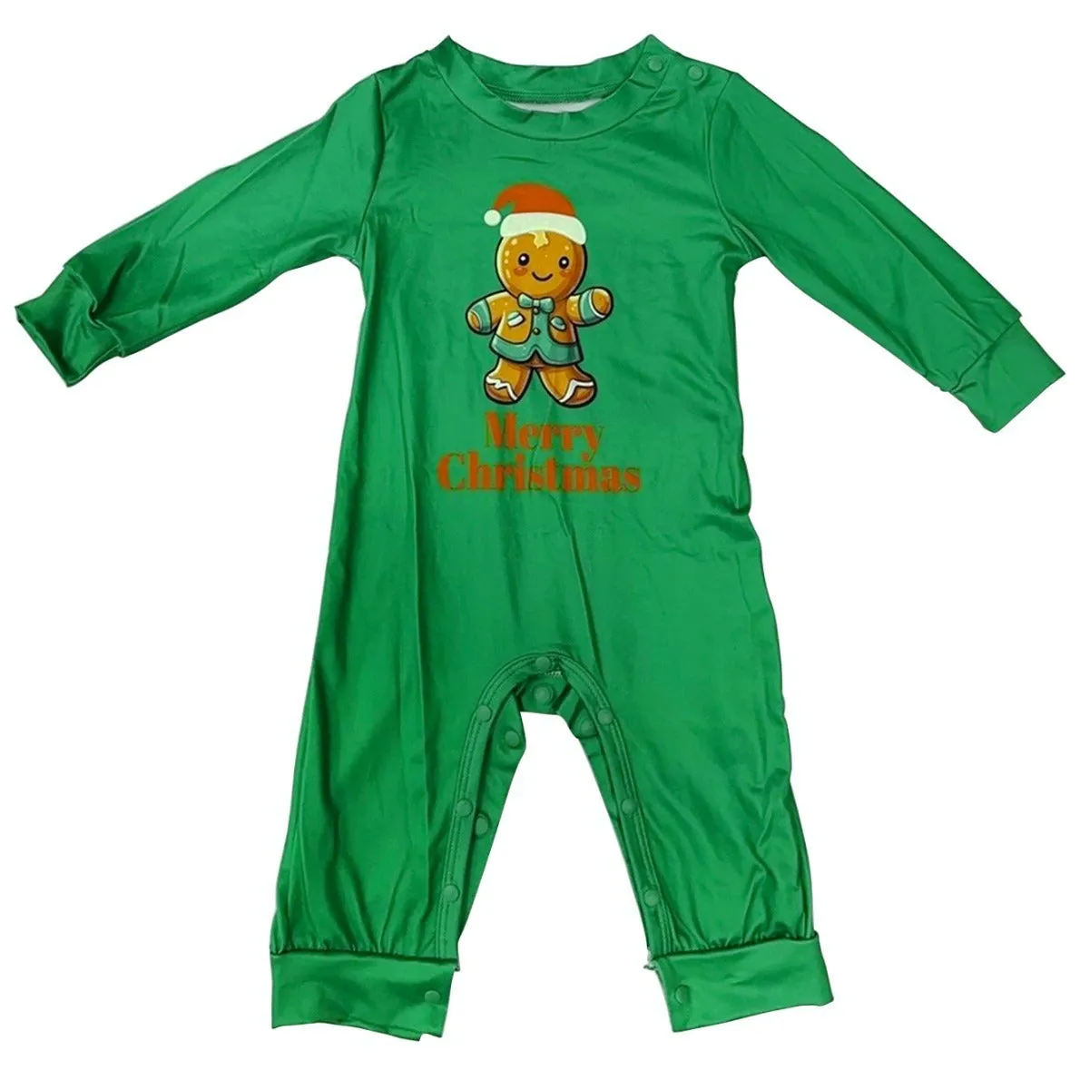 Family Parent-Child Christmas Cartoon Gingerbread Man Pajamas Set