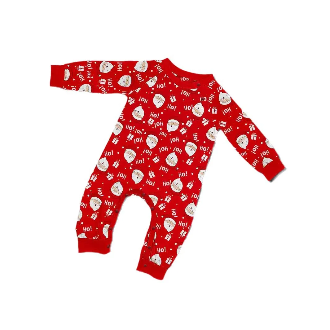 Family Parent-Child  Christmas Santa Claus Letters Cartoon Pajamas Set