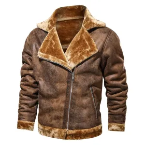 Fashion Thickened Men's Fur Coat Jacket