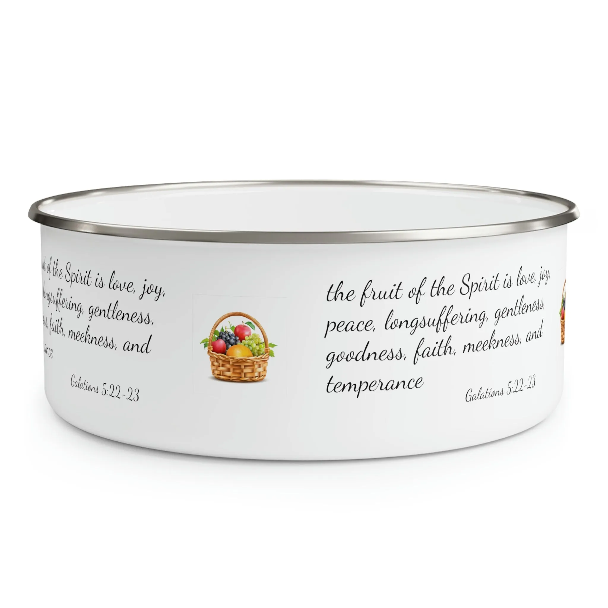 Fruit of the Spirit Christian Enamel Bowl