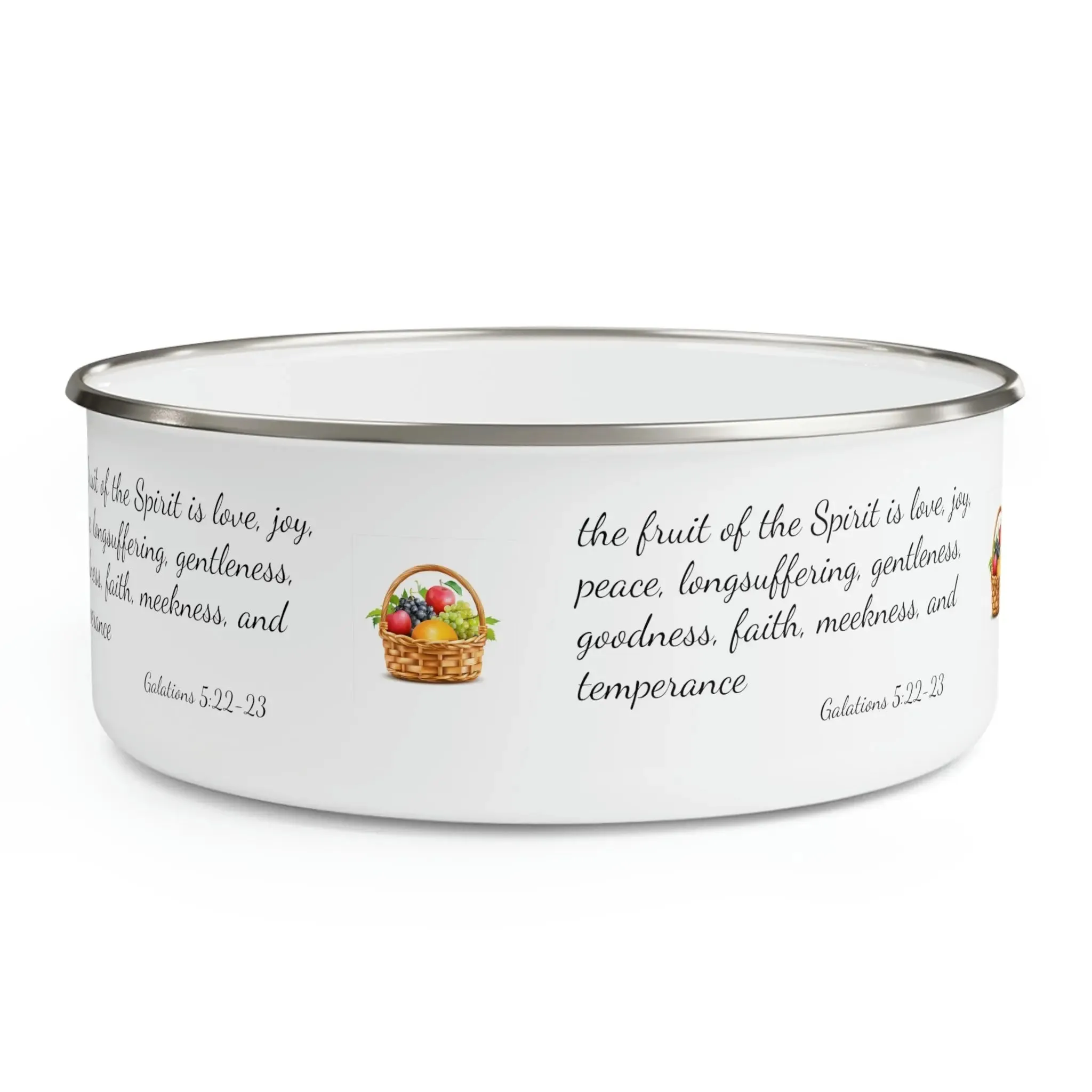 Fruit of the Spirit Christian Enamel Bowl