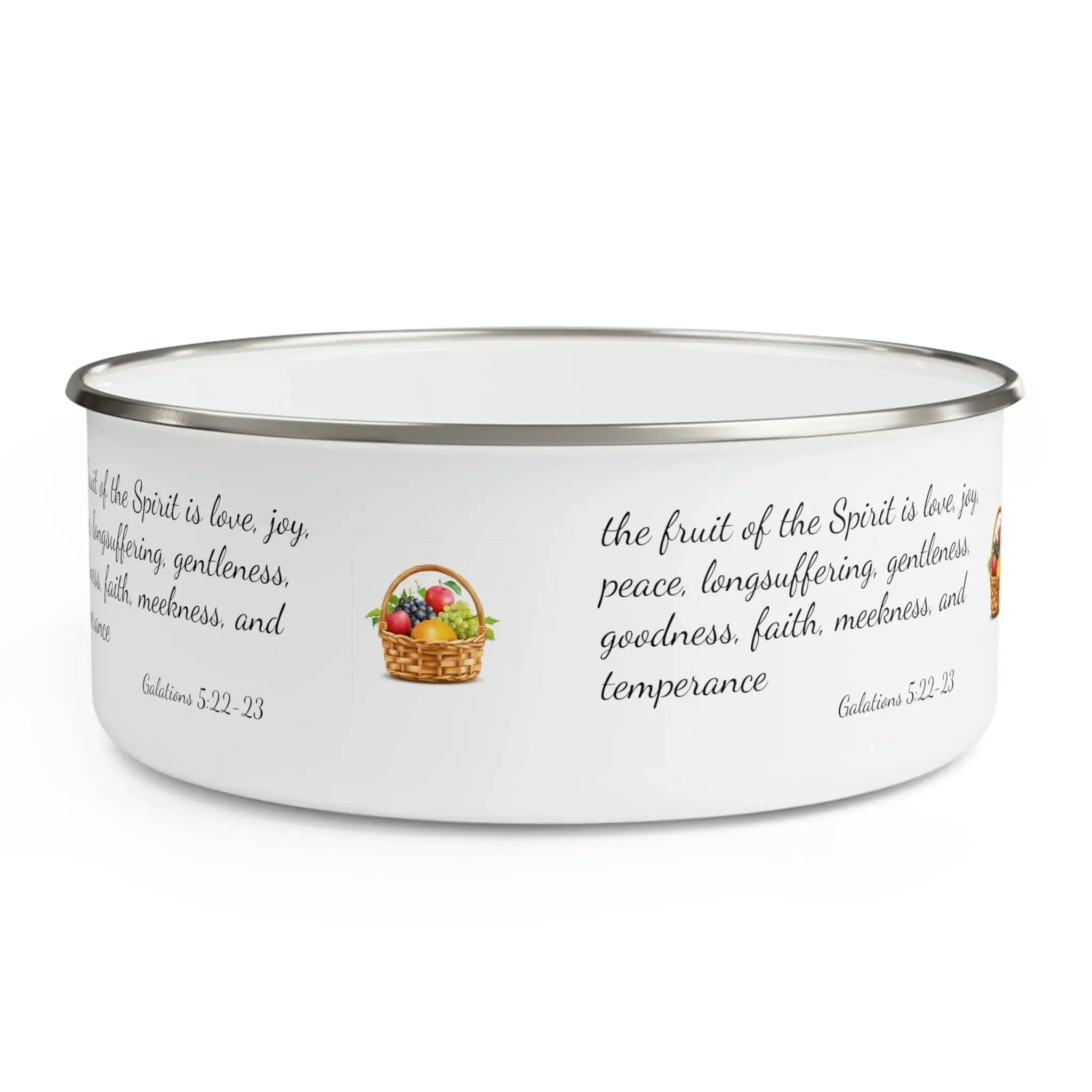 Fruit of the Spirit Christian Enamel Bowl