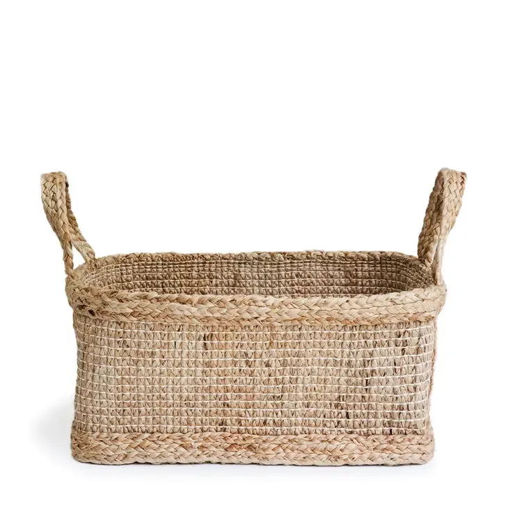 Handwoven Wicker Storage Basket l Bono Rectangular Basket