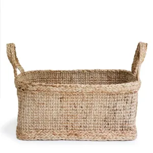 Handwoven Wicker Storage Basket l Bono Rectangular Basket