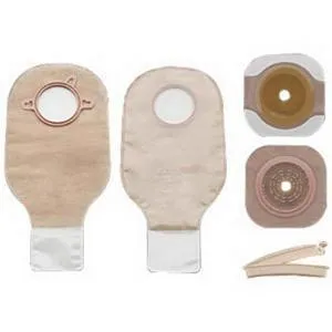 Hollister New Image Two-Piece Non-Sterile Drainable Colostomy/Ileostomy Kit 2-1/4" Stoma Opening, 2-3/4" Flange, Clamp Closure, Ultra Clear