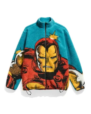 Iron Man Big Face Sherpa Jacket