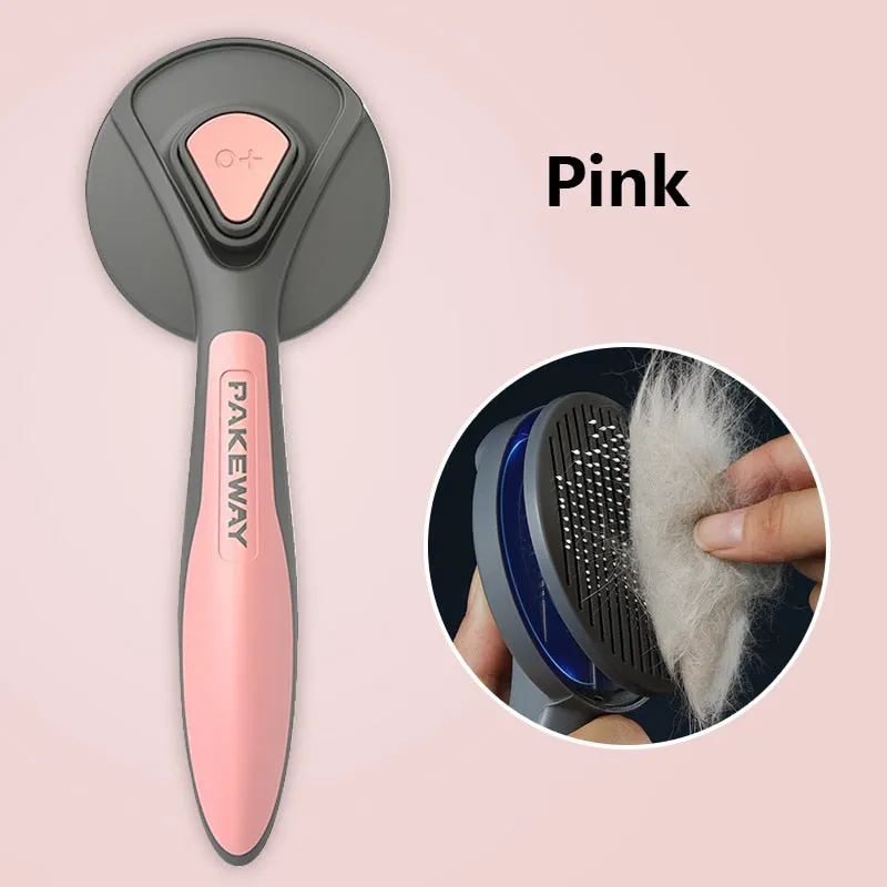 Kimpets Cat and Dog Comb Hair Remover Brush Pet Grooming Removes Tangled Self Cleaning Pet Supplies Accessories