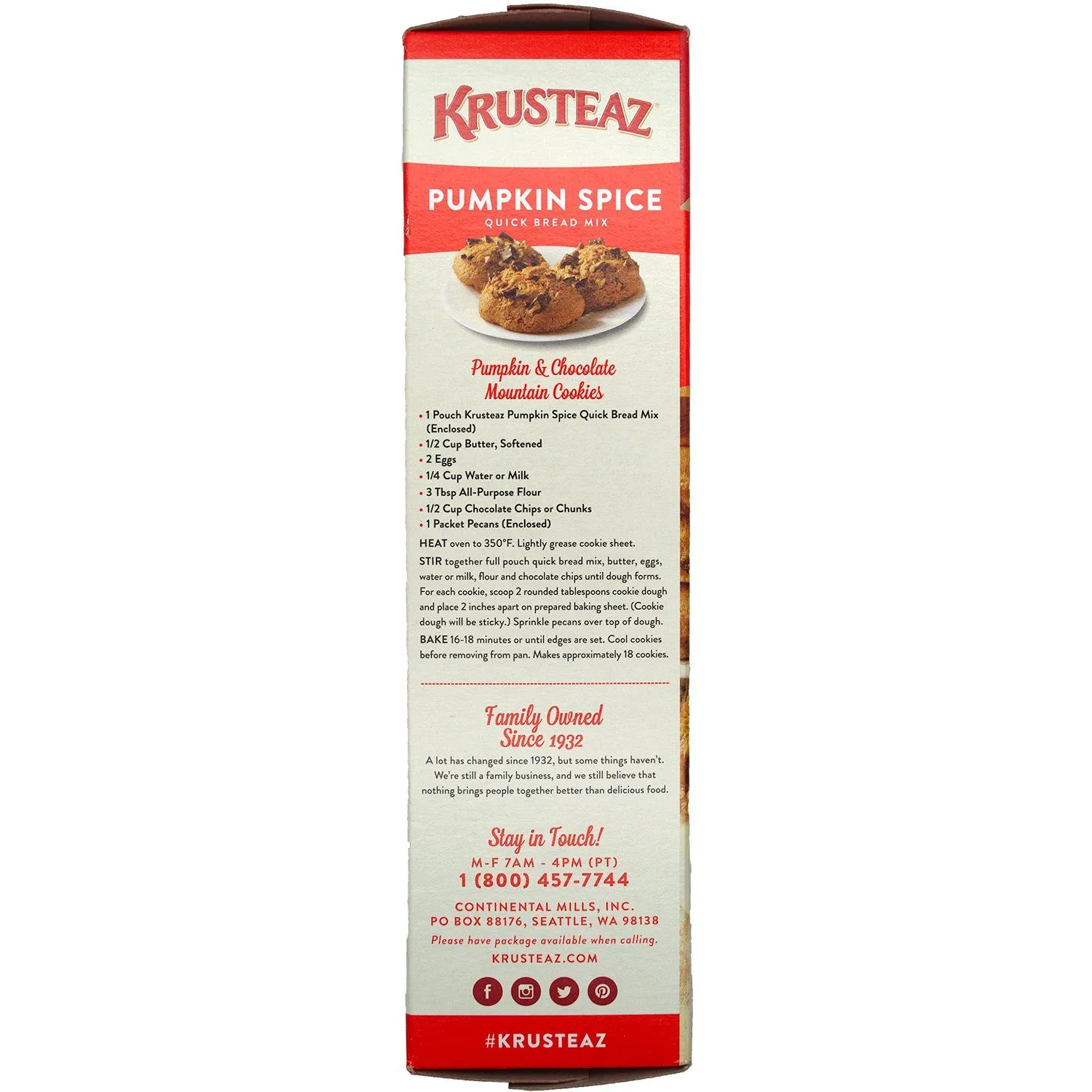 Krusteaz Pumpkin Spice Quick Bread Mix