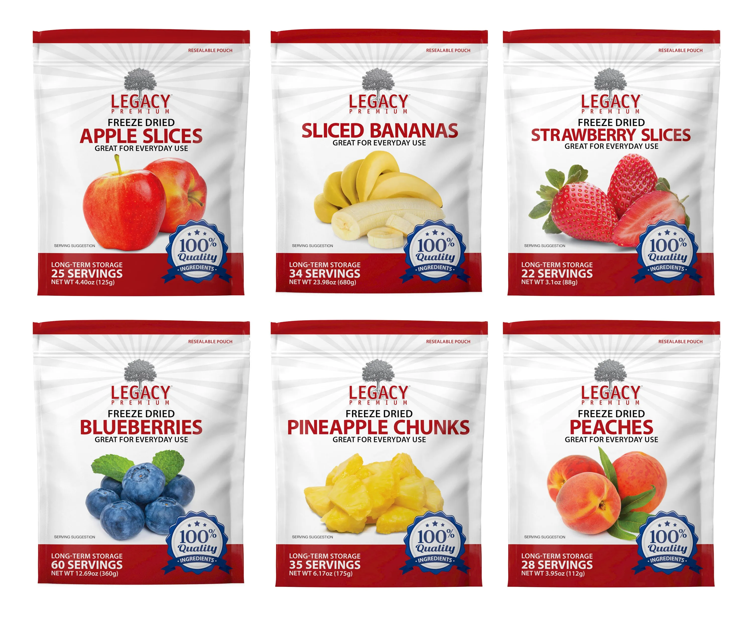 Legacy Freeze Dried Fruit - Variety Pack