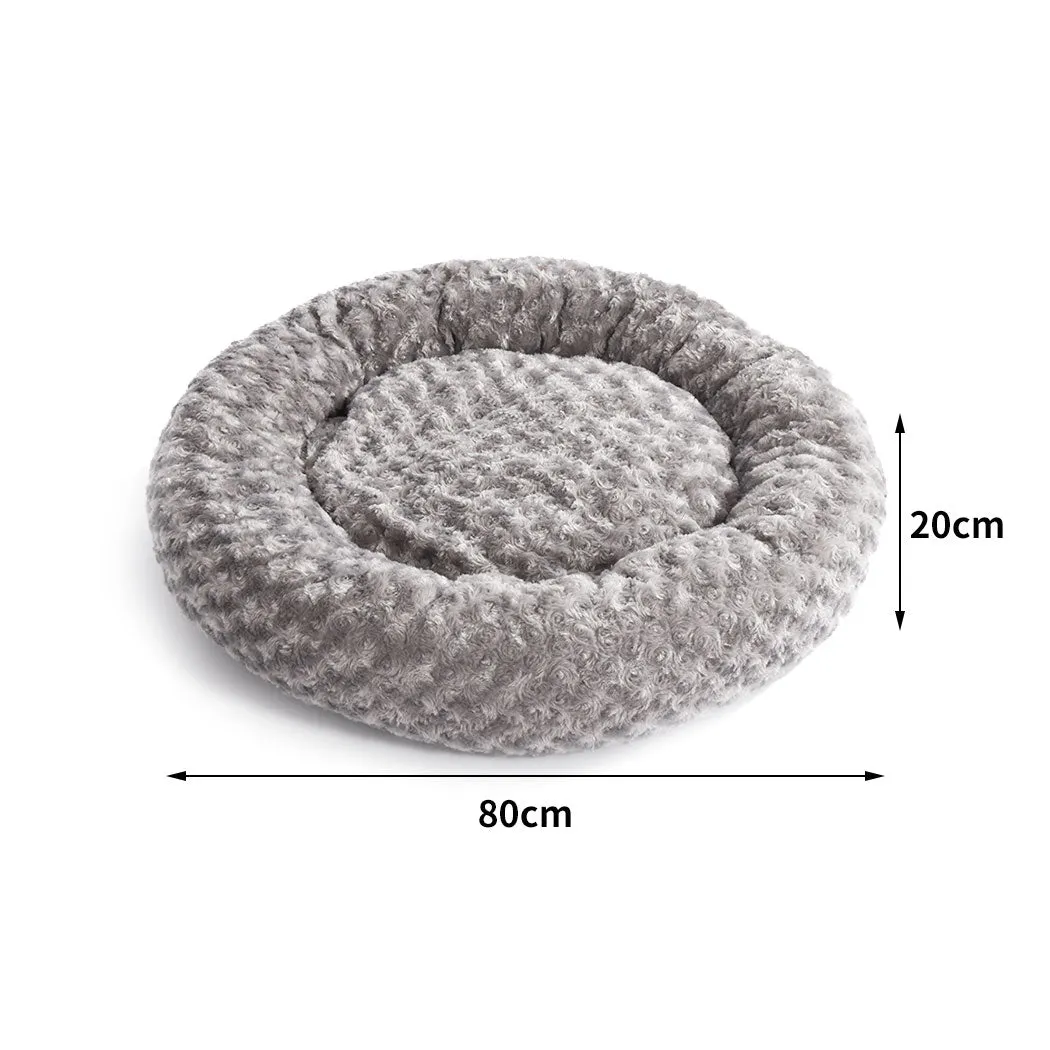 Pet Bed Dog Cat Nest Calming Donut Mat Soft Plush Kennel Cave Deep Sleeping XL