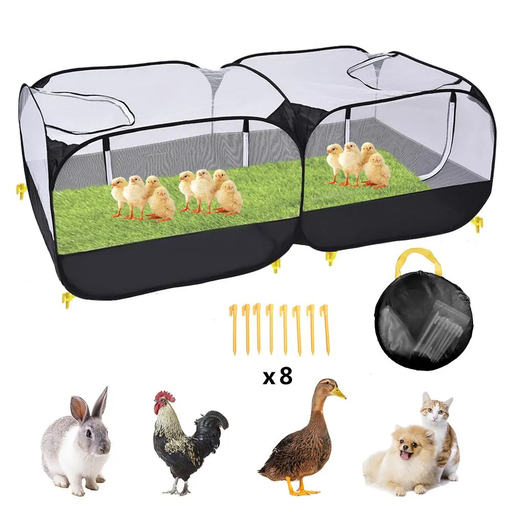 Pet Chicken Coop Rabbit Cage Portable Foldable Pet